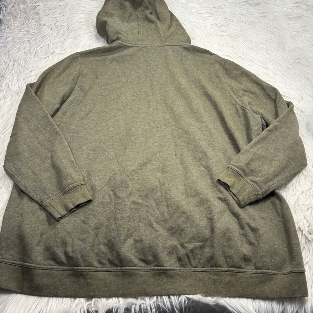 Nike Women's 2X Olive Green Funnel Neck Zip Front Hoodie Lounge Athleisure - Picture 6 of 6